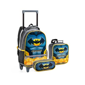 Kit-Mochila-Carrinho---Lancheira---Estojo-Preto-e-Amarelo-Kids-Superbat-|-Seanite-Tamanho--UN---Cor--PRETO-0